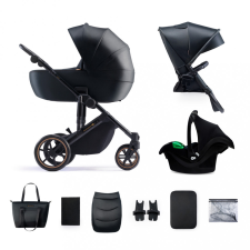 KINDERKRAFT SELECT Kombinált babakocsi 3in1 Prime 2 Venezian Black, Premium babakocsi