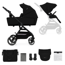 KINDERKRAFT SELECT Kombinált babakocsi Yoxi 2in1 Pure Black babakocsi