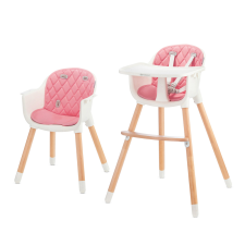 KinderKraft Sienna 2in1 fa etetőszék, Pink etetőszék