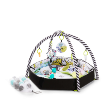 KinderKraft Smartplay Játszószőnyeg labdákkal + hasaló párna játszószőnyeg