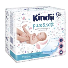 KINDII Pure&Soft Egyszer használatos alátét 60 × 60 cm, 10 db pelenkázó matrac