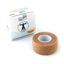 Kine-MAX Cohesive Elastic Bandage 2,5 cm × 4,5 m, bézs gyógyászati segédeszköz