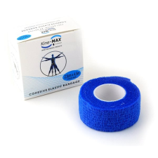 Kine-MAX Cohesive Elastic Bandage 2,5 cm × 4,5 m, modré gyógyászati segédeszköz