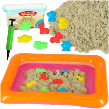 Kinetikus homok készlet felfújható homokozóval 1kg - bézs homokozójáték
