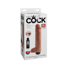 King Cock 10 - élethű spriccelő dildó (25cm) - natúr műpénisz, dildó