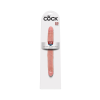King Cock 12 Slim - élethű dupla dildó (31cm) - natúr