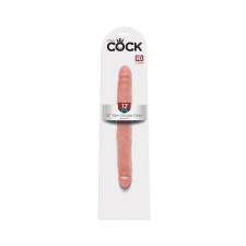 King Cock 12 Slim - élethű dupla dildó (31cm) - natúr műpénisz, dildó