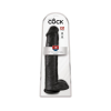  King Cock 15 - gigantikus, tapadótalpas, herés dildó (38cm) - fekete