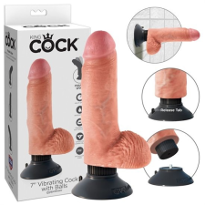  King Cock 7 hajlítható, herés, tapadótalpas vibrátor (18 cm) vibrátorok