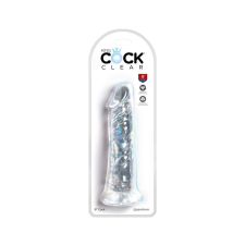 King Cock Clear 8 - tapadótalpas, nagy dildó (20cm) műpénisz, dildó