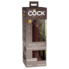  King Cock Elite 7- tapadótalpas, élethű dildó (18cm) - barna műpénisz, dildó