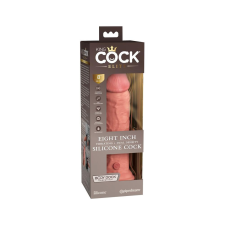 King Cock Elite 8 - tapadótalpas, élethű vibrátor (20cm) - natúr vibrátorok