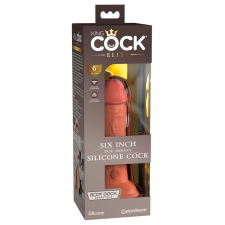 King Cock King Cock Elite 6 - tapadótalpas, élethű dildó (15cm) - sötét műpénisz, dildó