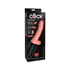 King Cock Plus 6,5 - herés lökő vibrátor - natúr vibrátorok