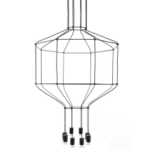 King Home King Home Flusso 8 Geometrikus Fekete LED Függőlámpa világítás