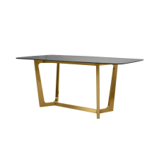 King Home King Home Odeon 180 Kerámia Étkezőasztal Fekete Márvány Arany bútor