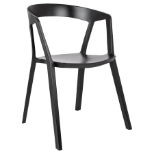 King Home King Home Vibia Polipropilén Karfás Szék Fekete Matt bútor