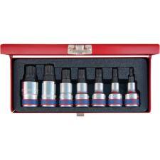 King Tony 4117PR Spline Bitfej Készlet 7 Részes (4117PR) szerszám kiegészítő