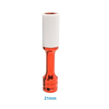  King Tony Gépi extrahosszú dugókulcs vékonyfalú műanyagbevonatú 1/2˝21mm 495521MX dugókulcs
