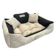 Kingdog kutyafekhely 130x105 bézs-fekete szállítóbox, fekhely kutyáknak