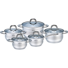 Kinghoff 10 Darabos Edénykészlet - Rozsdamentes Acél, Edzett Üveg Fedő KH-1096 (KH-1096) edény