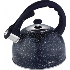 Kinghoff KH-1406 Teáskanna, Sípszóval, Fekete Gránit Mintás, 2.6L (KH-1406) vízforraló és teáskanna