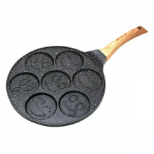 Kinghoff KH 1667 mini palacsintasütő márvány bevonattal, 26,5 cm, indukciós, fekete edény