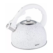 Kinghoff teáskanna, sípszóval, fehér gránit mintás, 2.6L (KH-1407) vízforraló és teáskanna