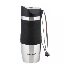 Kinghoff utazó bögre 380ml - fekete / inox (KH-4176B) termosz
