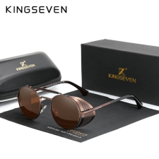 Kingseven extravagáns polarizált napszemüveg oldalt napellenzővel, barna napszemüveg