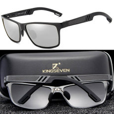 Kingseven KINGSEVEN extravagáns polarizált férfi napszemüveg ezüst lencsével