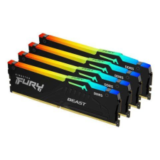 Kingston 128GB DDR5 5600MHz Kit(4x32GB) Fury Beast RGB Black (KF556C40BBAK4-128) memória (ram)