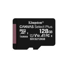 Kingston 128gb sd micro canvas select plus (sdxc class 10 a1) (sdcs2/128gbsp) memória kártya memóriakártya