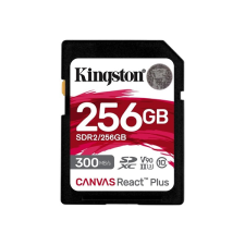 Kingston 256 GB MicroSDXC Card  Canvas React Plus (300 MB/s, Class 10, U3, V90) memóriakártya