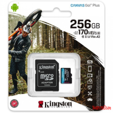 Kingston 256GB Canvas Go Plus UHS-I U3 V30,mkártya memóriakártya
