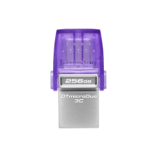 Kingston 256GB DataTraveler microDuo 3C USB 3.2 Pendrive - Lila/Ezüst pendrive