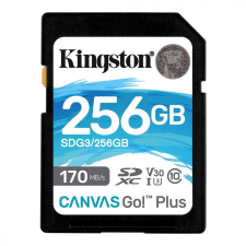 Kingston 256GB SDXC Canvas Go! Plus Class 10 170R C10 UHS-I U3 V30 memóriakártya