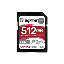 Kingston 512GB SDXC Canvas React Plus Class 10 UHS-II U3 V60 SDR2V6/512GB memóriakártya