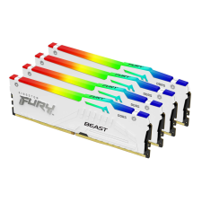 Kingston 64GB / 5200 Fury Beast RGB White (Intel XMP) DDR5 RAM KIT (4x16GB) memória (ram)