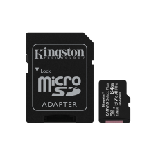 Kingston 64GB Canvas Select Plus microSDXC UHS-I CL10 memóriakártya + Adapter memóriakártya