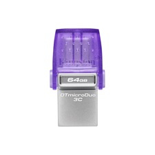 Kingston 64GB DT microDuo 3C USB3.2 Silver/Purple (DTDUO3CG3/64GB) pendrive
