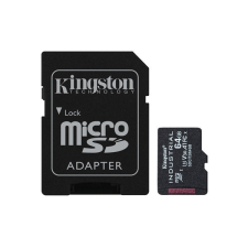 Kingston 64GB microSDXC Class 10 CL10 U3 V30 A1 Industrial + adapterrel memóriakártya