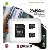 Kingston 64GB microSDXC Kingston Canvas Select Plus CL10 memóriakártya 2db/cs + adapter (SDCS2/64GB-2P1A) (SDCS2/64GB-2P1A)
