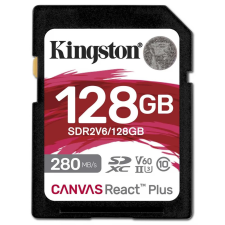 Kingston Canvas React Plus V60 128GB SDXC 100 MB/s SDR2V6/128GB memóriakártya