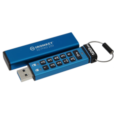 Kingston IronKey Keypad 200 128GB USB 3.0 Kék pendrive