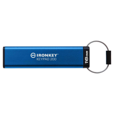 Kingston IronKey Keypad 200 USB 3.2 Gen1 16GB Pendrive - Kék pendrive