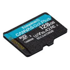 Kingston Memóriakártya MicroSDXC 128GB Canvas Go Plus Gen4 200R A2 U3 V30 Adapter nélkül memóriakártya