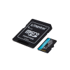 Kingston Memóriakártya MicroSDXC 256GB Canvas Go Plus Gen4 200R A2 U3 V30 + Adapter (SDCG4/256GB)