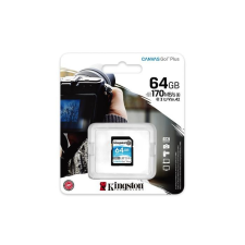 Kingston Memóriakártya, SDXC, 64GB, C10/UHS-I/U3/V30, KINGSTON &quot;Canvas Go! Plus&quot; memóriakártya