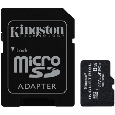 Kingston MicroSDHC 8GB Industrial + SD adapter memóriakártya